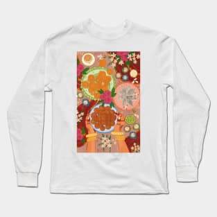 Indian sweets illustration Long Sleeve T-Shirt